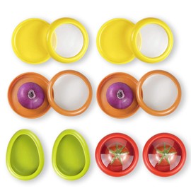 Clipore 8 Pack Silicone Food Storage Containers,fresh pod, Anti-Oxidation Freshness Keepers for Avocados, Onions, and More – for Fridge Use, Send Goods from Local Warehouse