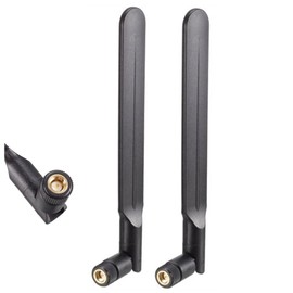 2-Pack 4G LTE Antenna 10dBi SMA Male （Inner pin Cellular Antenna for 4G LTE Wireless CPE Router Hotspot Cellular Gateway Industrial IoT Router Trail Camera Game Camera Outdoor Security Camera