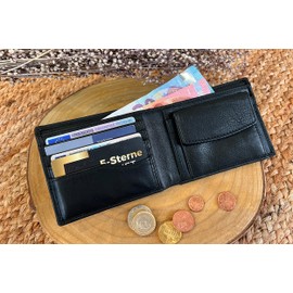 'Gusti Leather Studio "Moritz Men Cowhide Wallet Men's Wallet Vintage Purse Money Purse Change Wallet Practical Elegant Black 2 A126/33 – 2