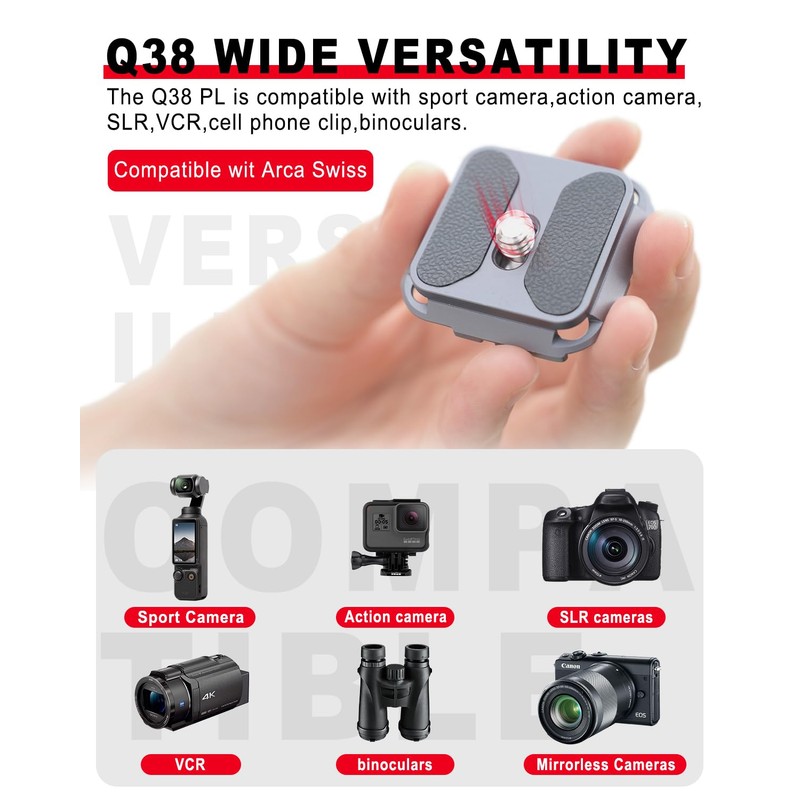 IFOOTAGE Quick Release Kit for Camera Stabilizer, DSLR, Q38-RS QR