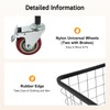 SNKOURIN Laundry Cart, Heavy Duty Steel Wire Laundry Cart with