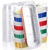 EUSOAR Dessert Cups with Lids, 50pcs 6.8oz 6.5"x2.5"x1.2" Aluminum Foil