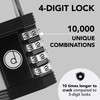 Padlock 4 Digit Combination Lock - for Gym School Locker,