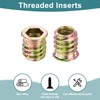 sourcing map 100Pcs Threaded Inserts, M8-1.25x15 Zinc Alloy Hex Socket