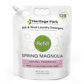 Heritage Park Silk & Wool Spring Magnolia Floral Scent, pH-Neutral Laundry Detergent - Enzyme-Free, Ultra Concentrated (64 fl oz Refill)