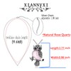 XIANNVXI Owl Gifts for Women,Owl Necklace for Women,Rose Quartz Necklace