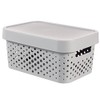 CURVER Storage Box Infinity Gepunktet 26,8x18,6x12,4cm in Light Grey, 26.8