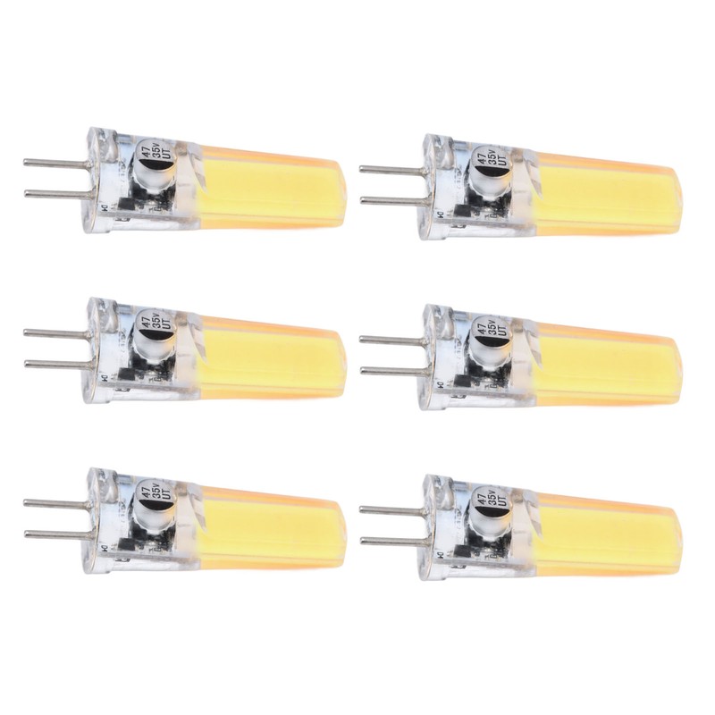 6PCS GY6.35 Bulb 5W COB Light Bulb 500lm Silicone Ceiling