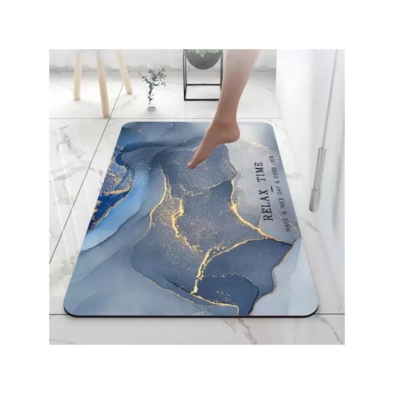 Marble 대리석 패턴 규조토 발매트 [대리석발매트 블루] Marble Pattern Diatomaceous