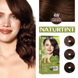 Naturtint Biobased Hair Colour Without Ammonia, 4 W Radiant Dark Brown, High Percentage of Natural Ingredients, Pack of 3, 510 ml