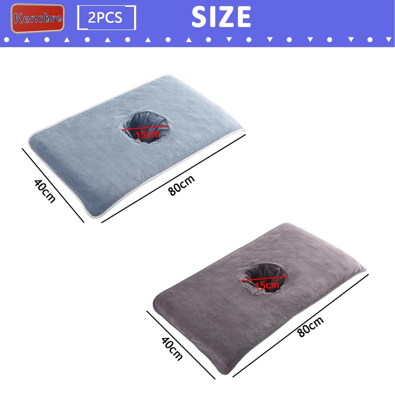 Massage Table Sheet with Face Hole, 2 Pieces Face Pad,