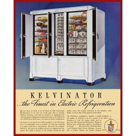 Kelvinator 1934 Kelvinator Refrigerator NEW Metal Sign: The Finest in Electrical Refrig.