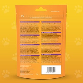 PET MUNCHIES Pet Munchies Liver and Chicken Dog Training Treats, Grain Free Tasty Bites with Natural Real Meat, Low in Fat and High in Protein 50g (Pack of 8)