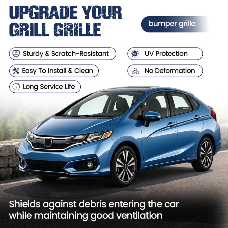 PIT66 Front Upper Bumper Grille Compatible with Honda Fit 2018