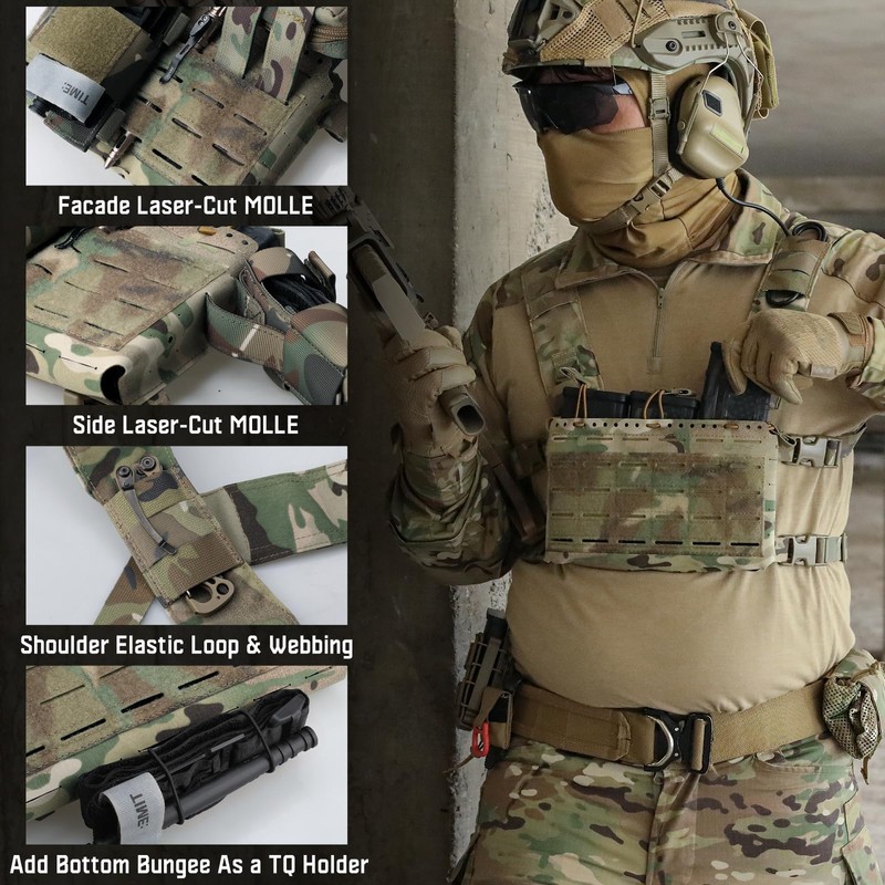 WYNEX Tactical Tool Chest Rig, Molle Chest Pack Chest Rig