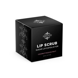 Dermasuri Lip Exfoliator Scrub and Moisturizer, Sugar Lip Scrub, Overnight Hydration & Moisturizer, Brighten Dark Lips For Men & Women, Lip Care for Dry Lips, Coconut Passion Fruit Flavor, 20g/0.7oz