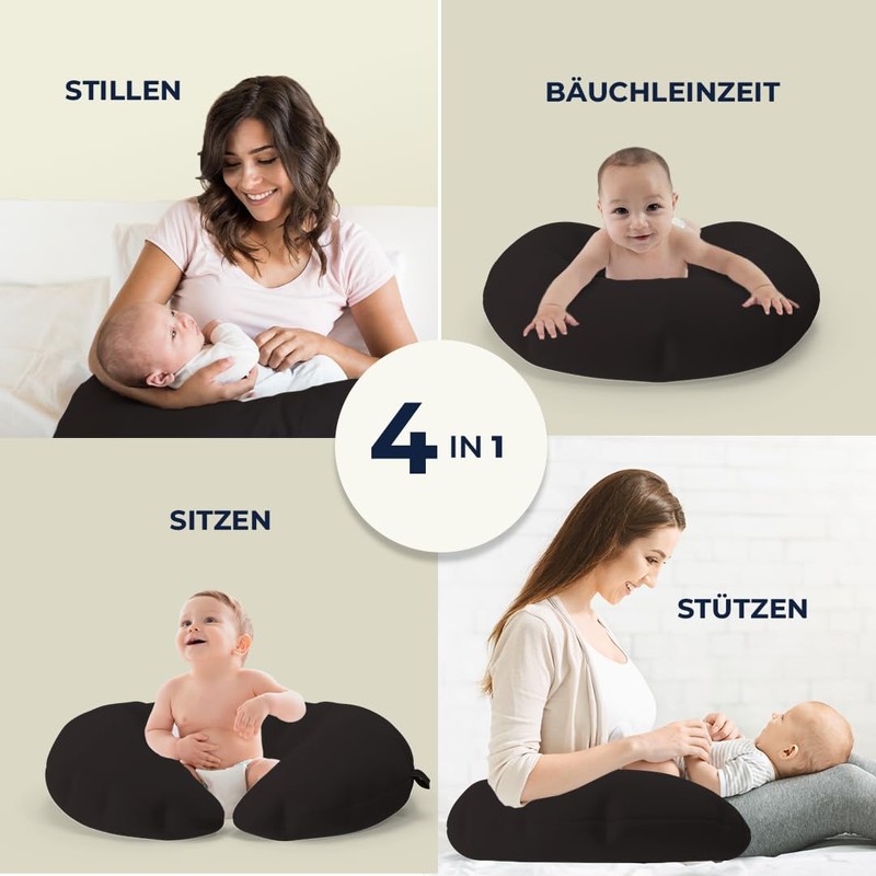 joyfill Breastfeeding Pillow Buddy Micro Beads (509 Black)