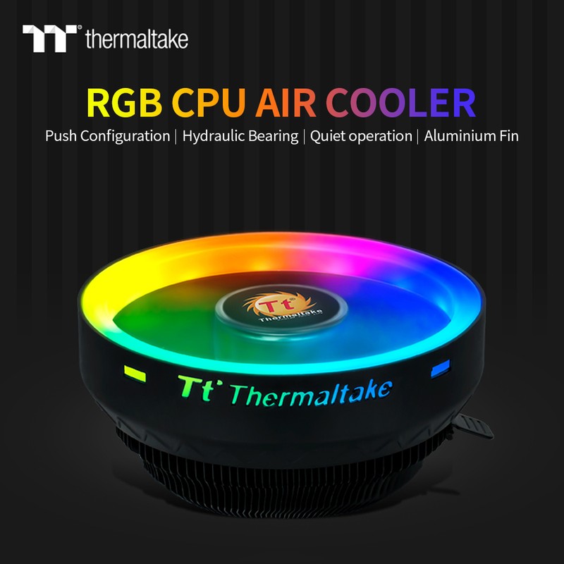 [通拓商品]Thermaltake RGB CPU Air Cooler Push Configuration/Hydraulic Bearing/Aluminium Fin/Quite Operation