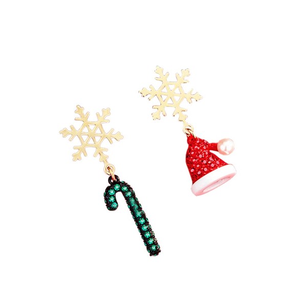 Snowflake Stud Earrings for Women Teen Girls, Gold Snowflake Earrings