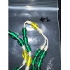 Vintage Catholic Green / Yellow & White Cross Rosary 16"