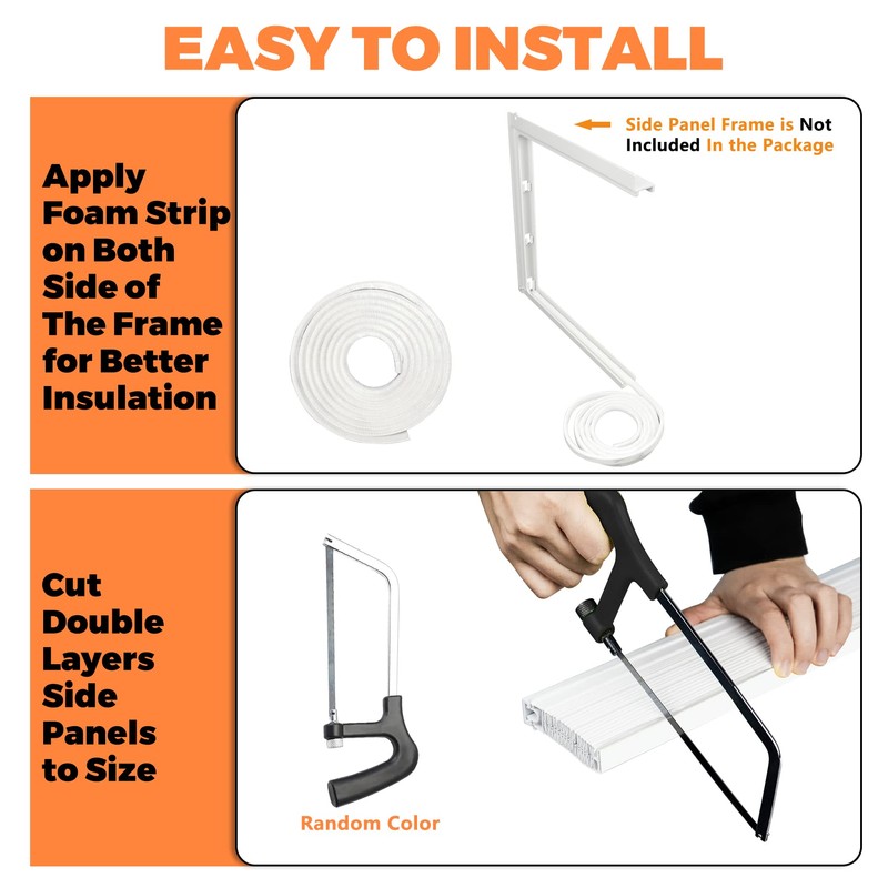 GCGOODS Window AC Side Panels with Double Layer, Insulation Window