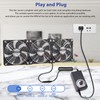 KEYFANCLUB 3X 120mm 12V Computer Fan with DC to AC
