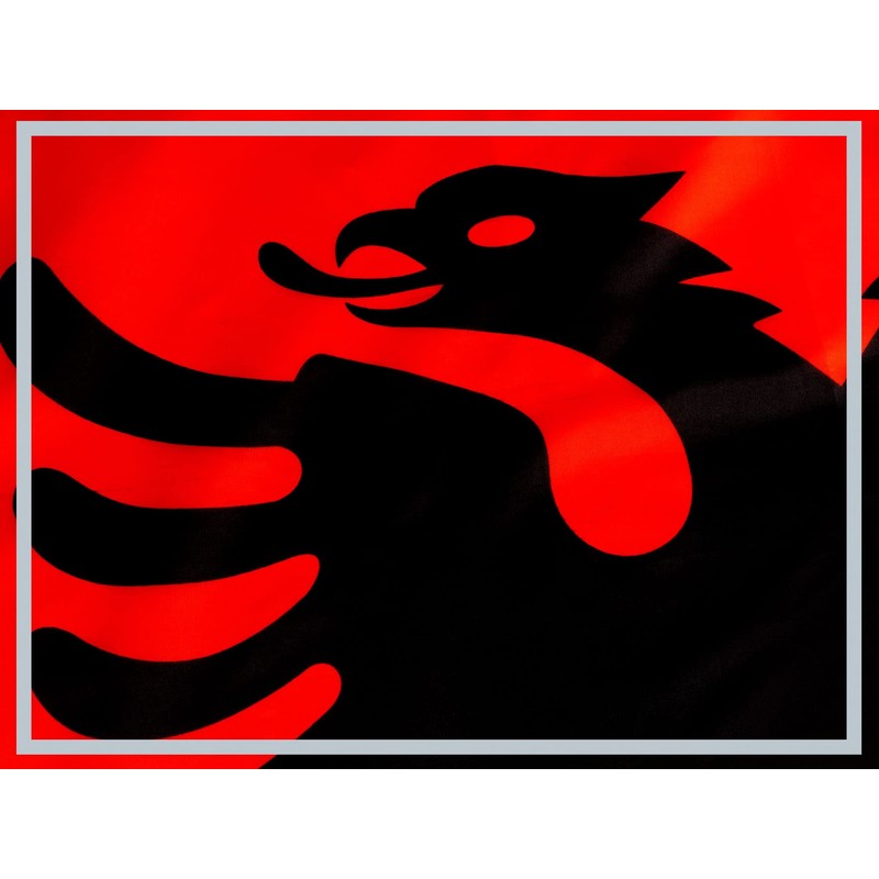 Aricona Albania Flag 90 x 150 cm, with Brass Eyelets,