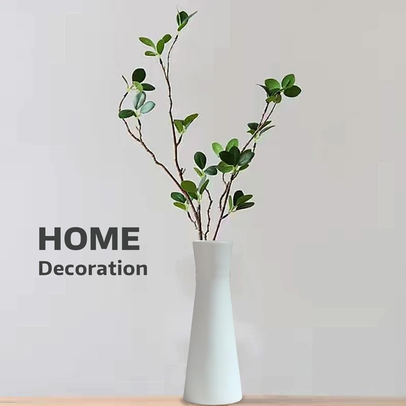 7Inch White Tall Conic Ceramic Bud Vase Empty Single Stem