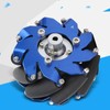 4in Mecanum Wheel Right Aluminum with TPU Rubber Rollers Industrial