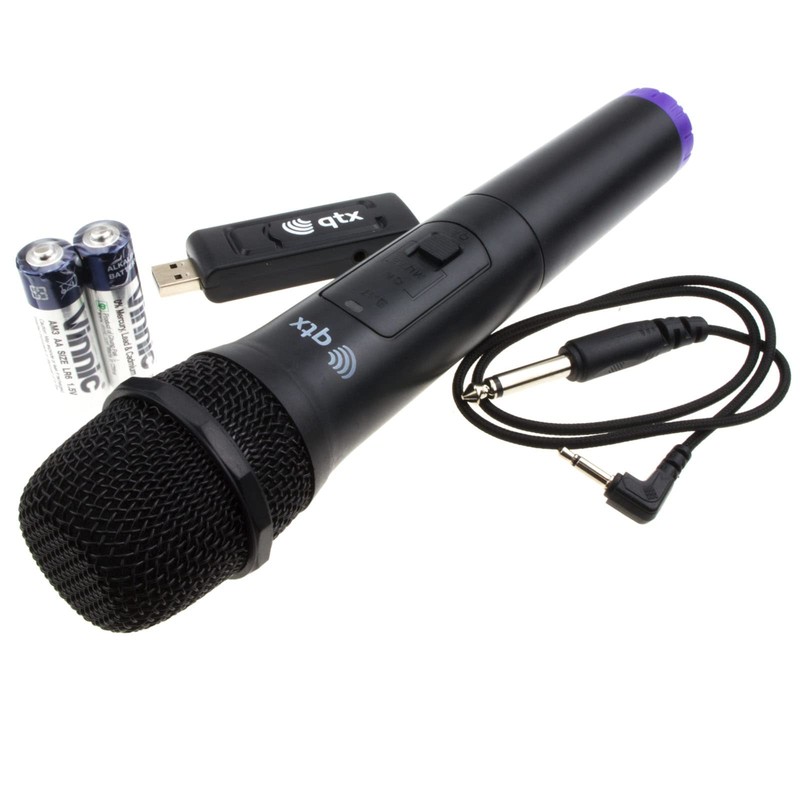 USB Power Wireless WLAN UHF Handheld Check/Singing Microphone Set 863.2MHz