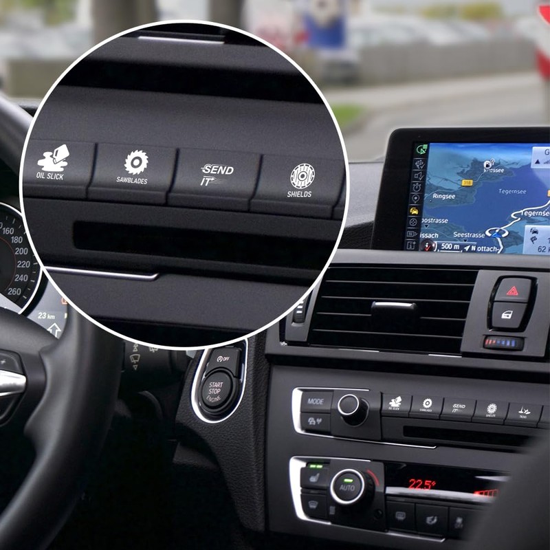 GOMAKERER Pack of 400 Car Switch Panel Stickers, White Car