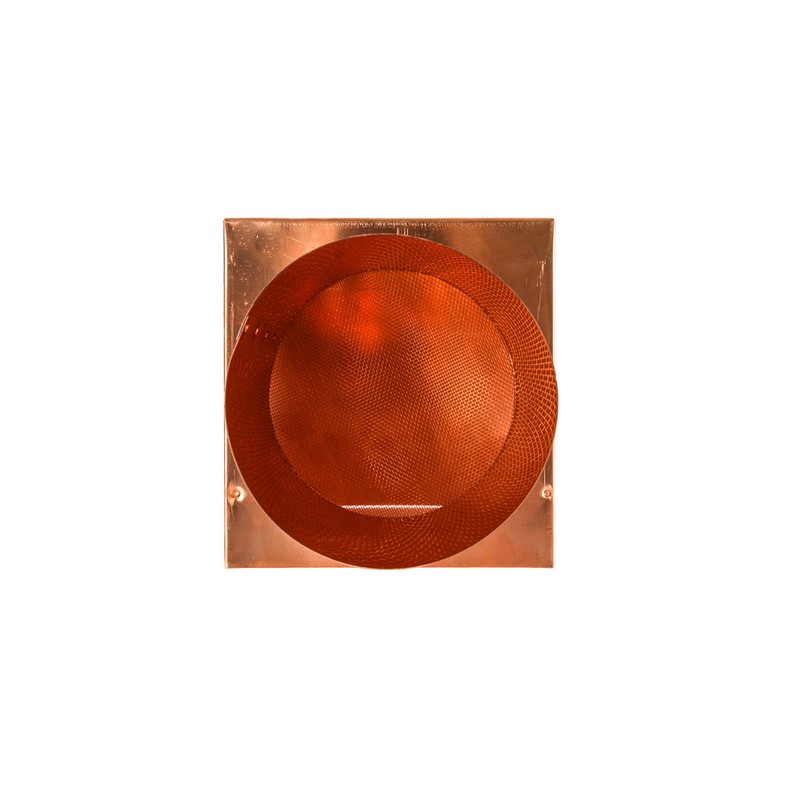 FAMCO Copper Hooded Wall Vent with Screen, Used for Air