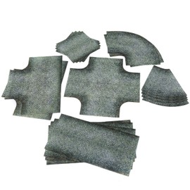Paved Roads - Non-Slip Fabric 2D Road Set (Width 16.2 cm / 6.3 Inches)