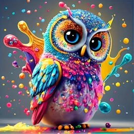 JFYHAB Owl Diamond Painting Kits for Adults, Owl 5D Diamond Art Kits, Full Drill DIY Crafts for Adults Diamond Dots Owl by Number Kits, Diamond Painting Art Animals Home Wall Decor 12inch