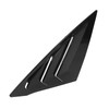 2pcs Rear Left Right Window Louver Bright Black Side Window