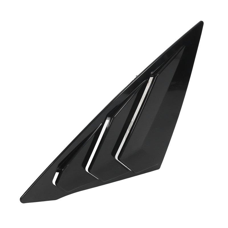 2pcs Rear Left Right Window Louver Bright Black Side Window