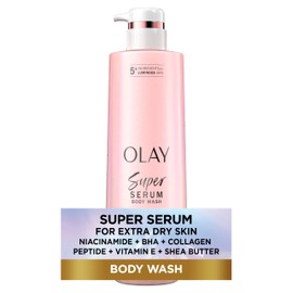 Olay Super Serum Body Wash for Extra Dry Skin, Serum Complex for Luminous Skin, 547 mL