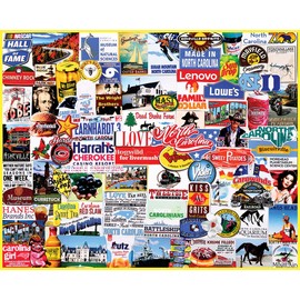 White Mountain - I Love North Carolina, 1000 Piece Jigsaw Puzzle, Vintage Advertisement Puzzle