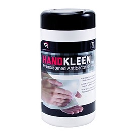 Read Right HandKleen Antibacterial Hand Wipes, 70 Wipes per Pop-Up Tub (RR1460)