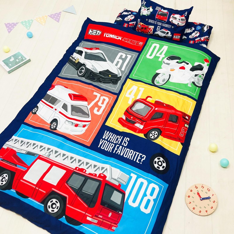 MORIPiLO 4621526 Tomica Emergency Vehicle Duvet Cover, Single, 51.2 x