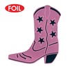 Beistle Foil Cowboy Boot Silhouette Pink