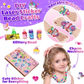Friendship Bracelet Making Kit for Girl: Craft Kits for Kids Girls Birthday Presents - Gifts for 5 6 8 10 Year Old Girls Toys - Sticky Rolls Bracelets Jewelry Arts and Crafts for Kids Age 5 7 9 11 12