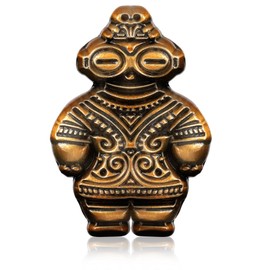 Badge C0086 Light Darkening Figure Pin Jomon Period Pin, Antique Style, 0.8 inch (2 cm) Diameter, Metal, Lapel Pin
