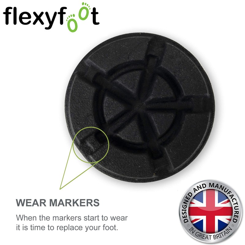 Flexyfoot Shock Absorbing Crutch Ferrules – All Sizes and Colours