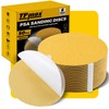 TPmax 6-Inch 240-Grit Gold PSA Sanding Discs, 50 Pack –