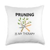 Ironic Arborist Pruning Is My Therapy Tree Surgeon Throw Pillow