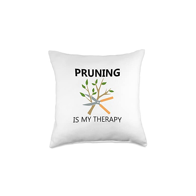 Ironic Arborist Pruning Is My Therapy Tree Surgeon Throw Pillow