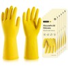 ThxToms 6 Pairs X-Large Cleaning Gloves, Reusable Natural Rubber Dish