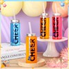 Pickmesh 24 Pcs Cheerleading Gift Cheerleader Tumbler Cups with Lid