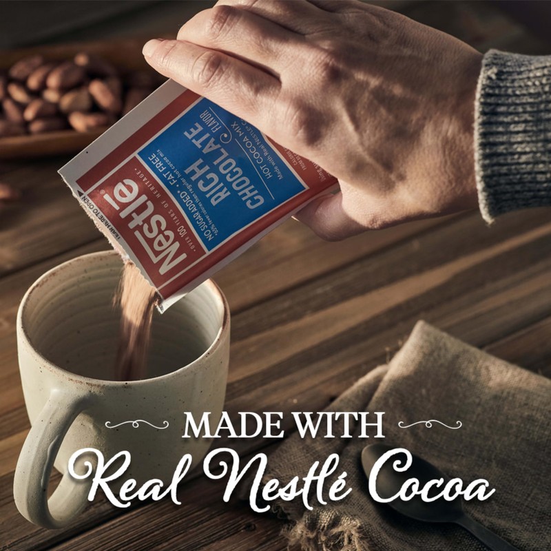Nestle Hot Chocolate Packets, Hot Cocoa Mix, No Sugar Added